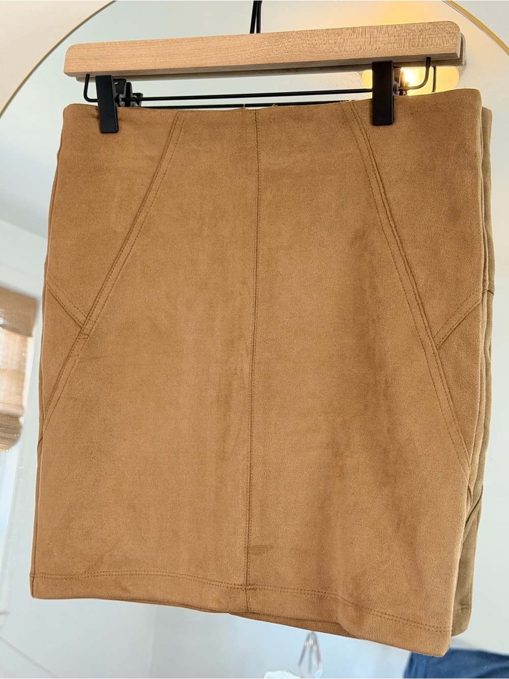 Charlotte Russe Brown Suede-Like Mini Skirt – Size Medium